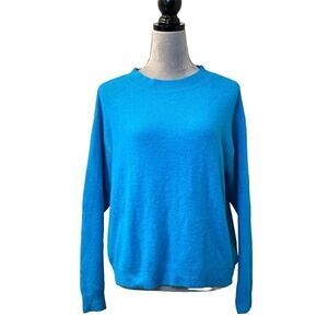 H&M Women's Blue Wool Pullover Sweater S Long Sleeve Preppy Warm Cozy Comfy